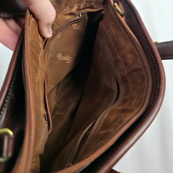 Maddox Satchel Brown Pebbled Leather Convertible Crossbody Bag Vintage Style - Picture 6 of 16